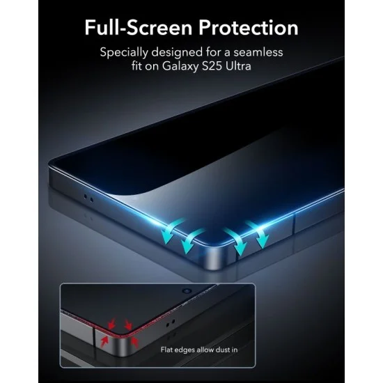 Screen Protector Samsung S25 Ultra Tempered Glass Clear Esr - 2 Packs